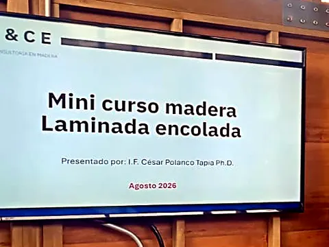 Sala de un curso de F&CE sobre madera laminada encolada